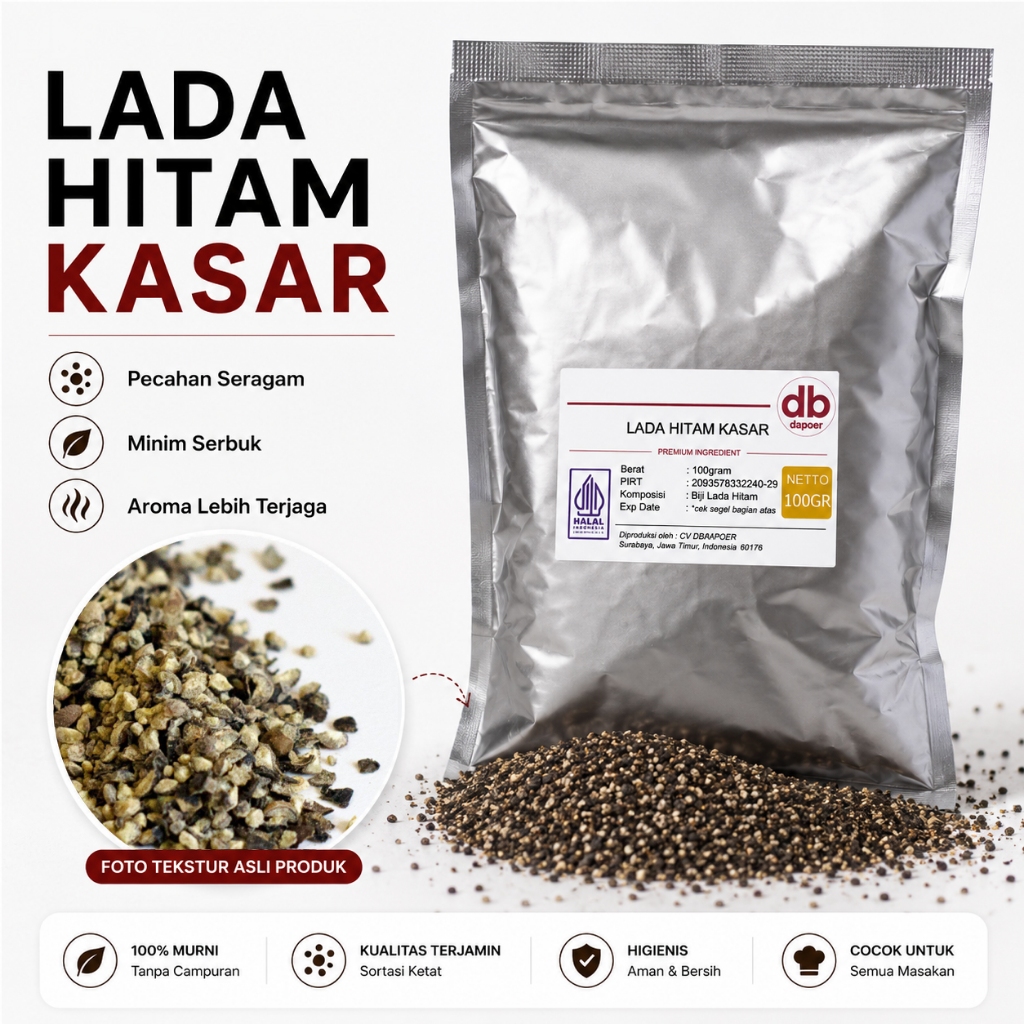 Lada Hitam Bubuk Kasar