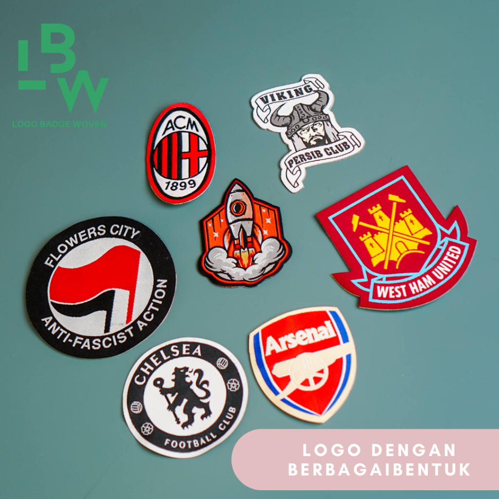 (Max ukuran 7-10cm) Custom Patch Woven Logo Brand Clothing/Badge Woven/Patch Woven Baju Rajut
