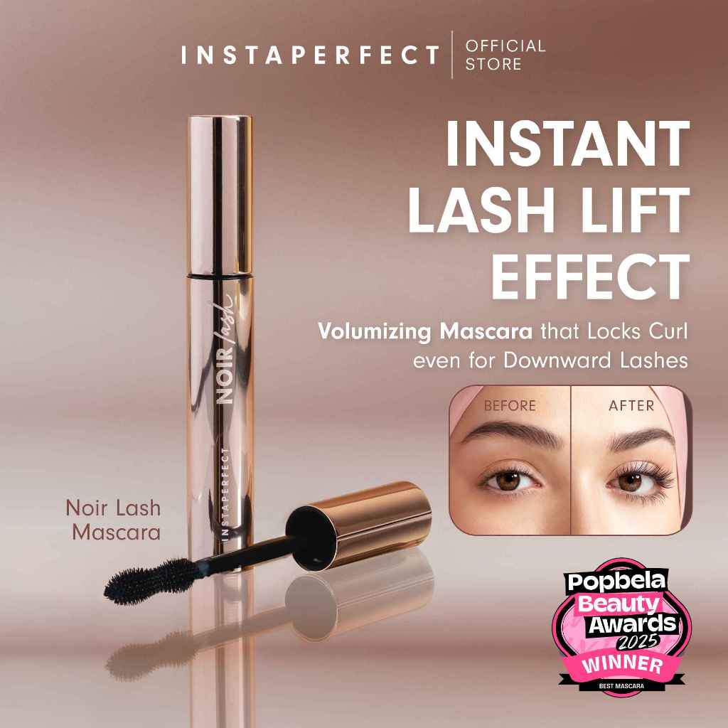 [BEST MASCARA 2025] Instaperfect Noir Lash Mascara (Maskara Bulu Mata Smudgeproof, Anti Clumpy, Lent