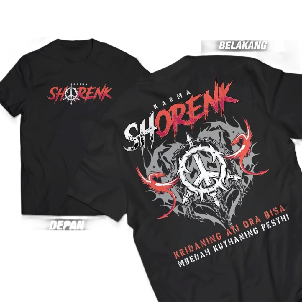 kaos KARMA SHORENK  kaos Distro KARMA SHORENK  Pria dan Wanita