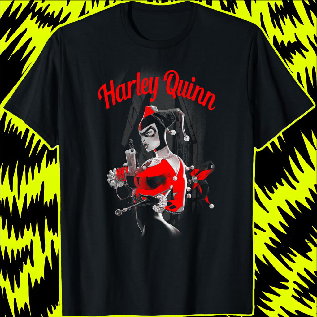 Makeyoushine X Generasi90 Kaos Harley Quinn Spring Gun T-Shirt – Baju Vintage 90s Retro Pria Wanita 