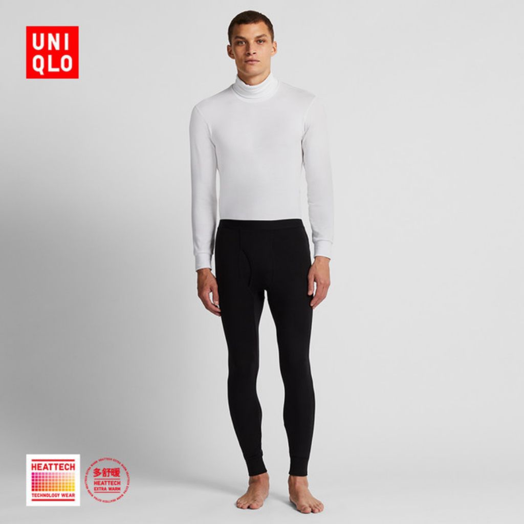 MEN'S UNIQLO HEATTECH EXTRA WARM LEGGINGS BLACK S