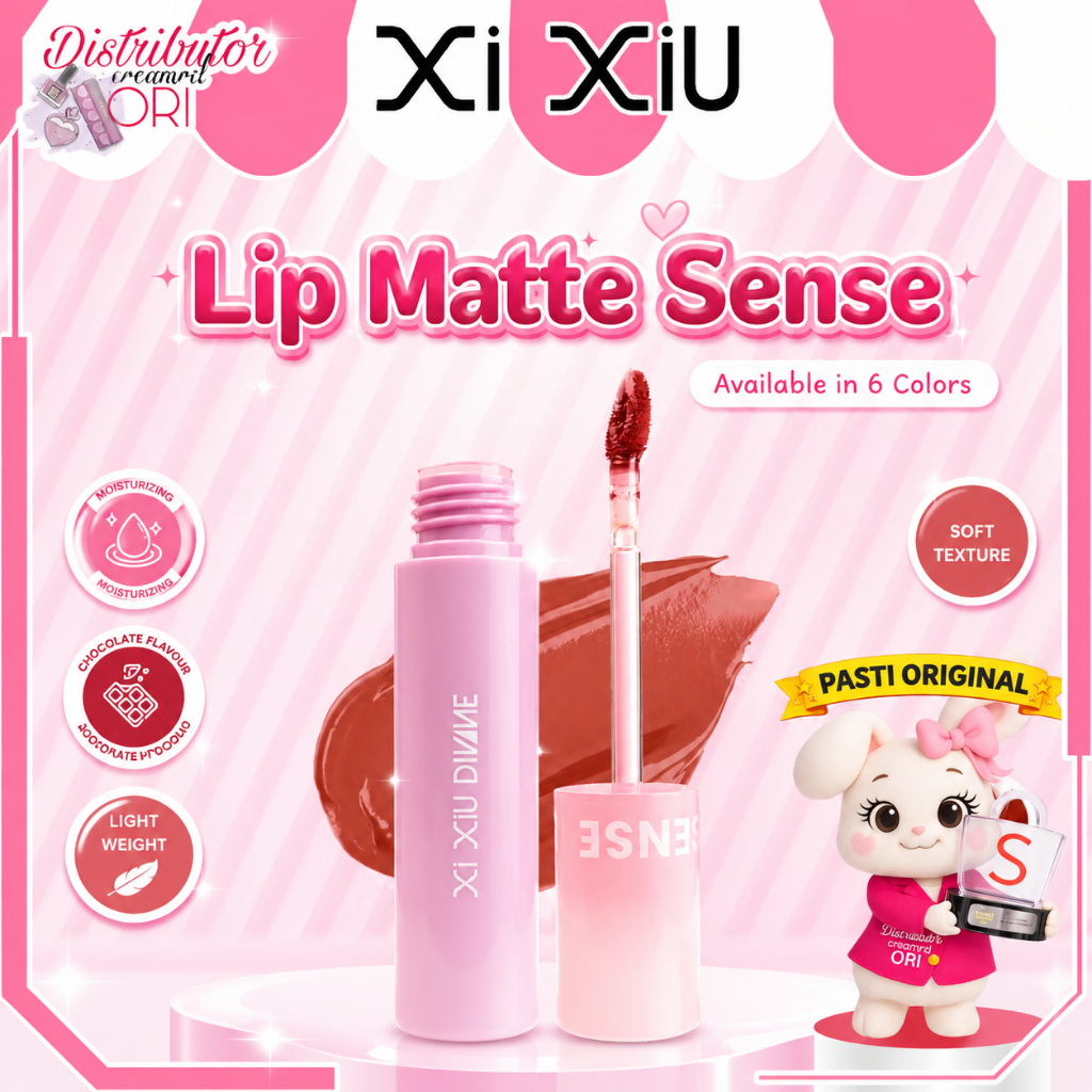 XI XIU Divine Lip Matte Sense | Lipcream Tahan Lama | Transferproof XIXIU