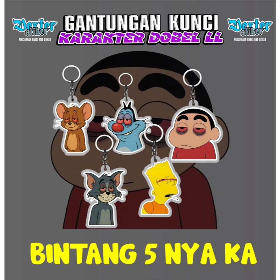DEXTR STIKER  GANCI KARAKTER DOBEL LL KEREN