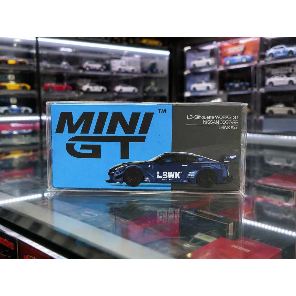 MINI GT #299 LB-Silhouette WORKS GT Nissan 35GT-RR LBWK Blue