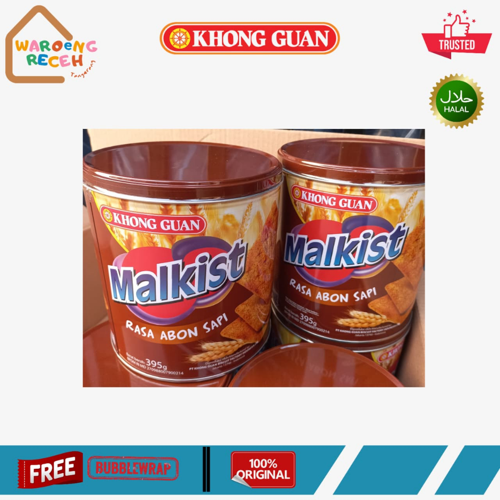 Khong Guan Biskuit Malkist Abon Sapi Kaleng 395 Gr