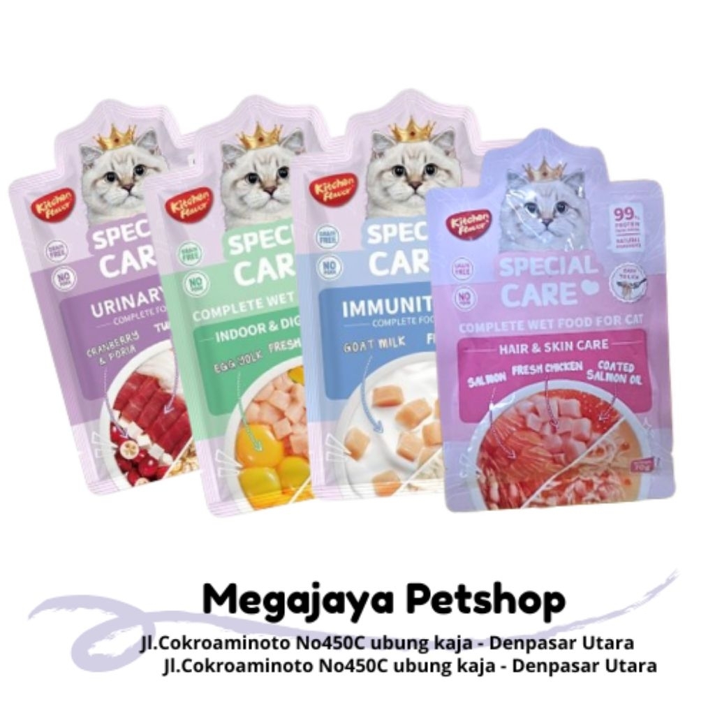 kf cat special care 70g wetfood pouch all varians - makanan basah untuk kucing