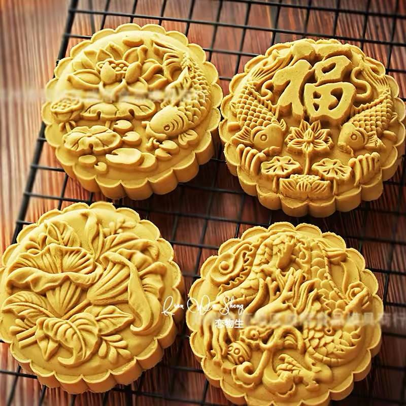 CETAKAN MOONCAKE 150GR CETAKAN KUE BULAN MOLDCAKE