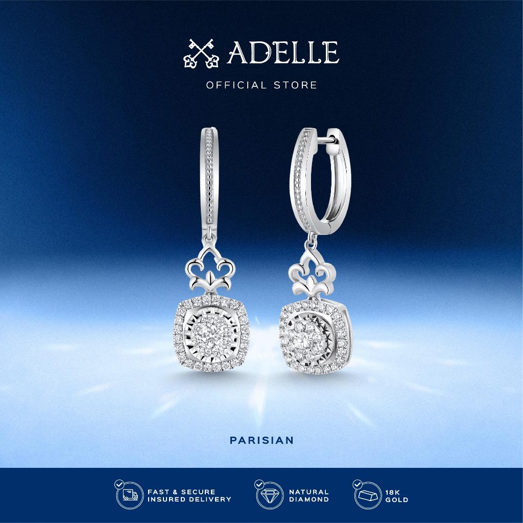 Adelle Jewellery - Eterna Earrings - Parisian Collection Anting Emas Berlian