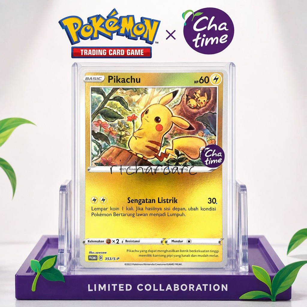 POKEMON TCG PIKACHU CHATIME PROMO INDONESIA 353/S-P