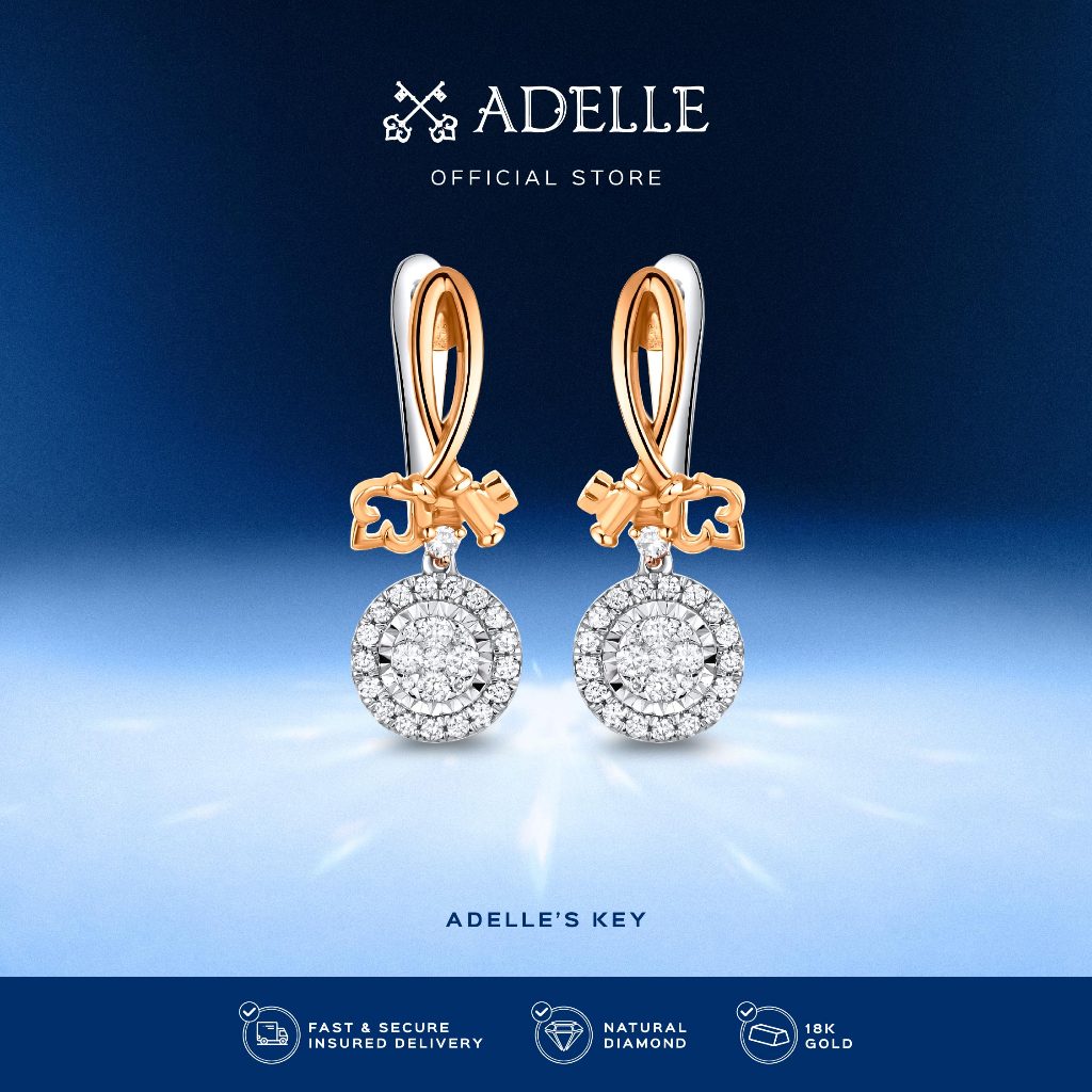Adelle Jewellery - Adelle's Key Rayna - Anting Emas Berlian