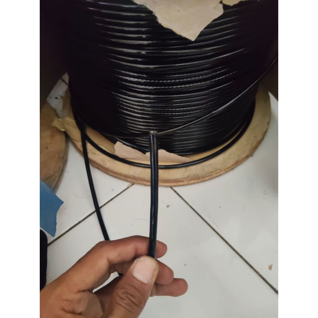 Kawat Seling Fitnes, GYM, atau Tali Seling Fitnes Warna Hitam Ukuran 6mm (Harga Permeter)
