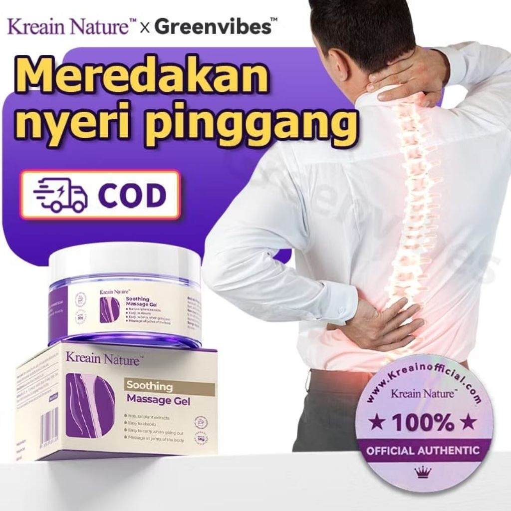 Kreain Nature Gel Lutut - Nyeri Sendi Pegal Linu Asli Original Nyaman Digunakan