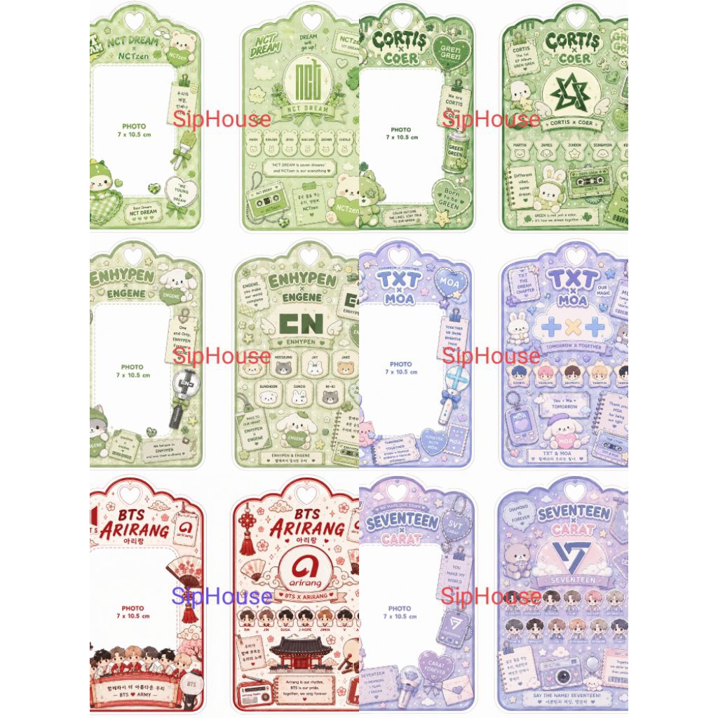 Photocard Holder Akrilik Kpop,Gantungan photocard idol | BTS Army TXT MOA NCT Dream NCTzen Seventeen