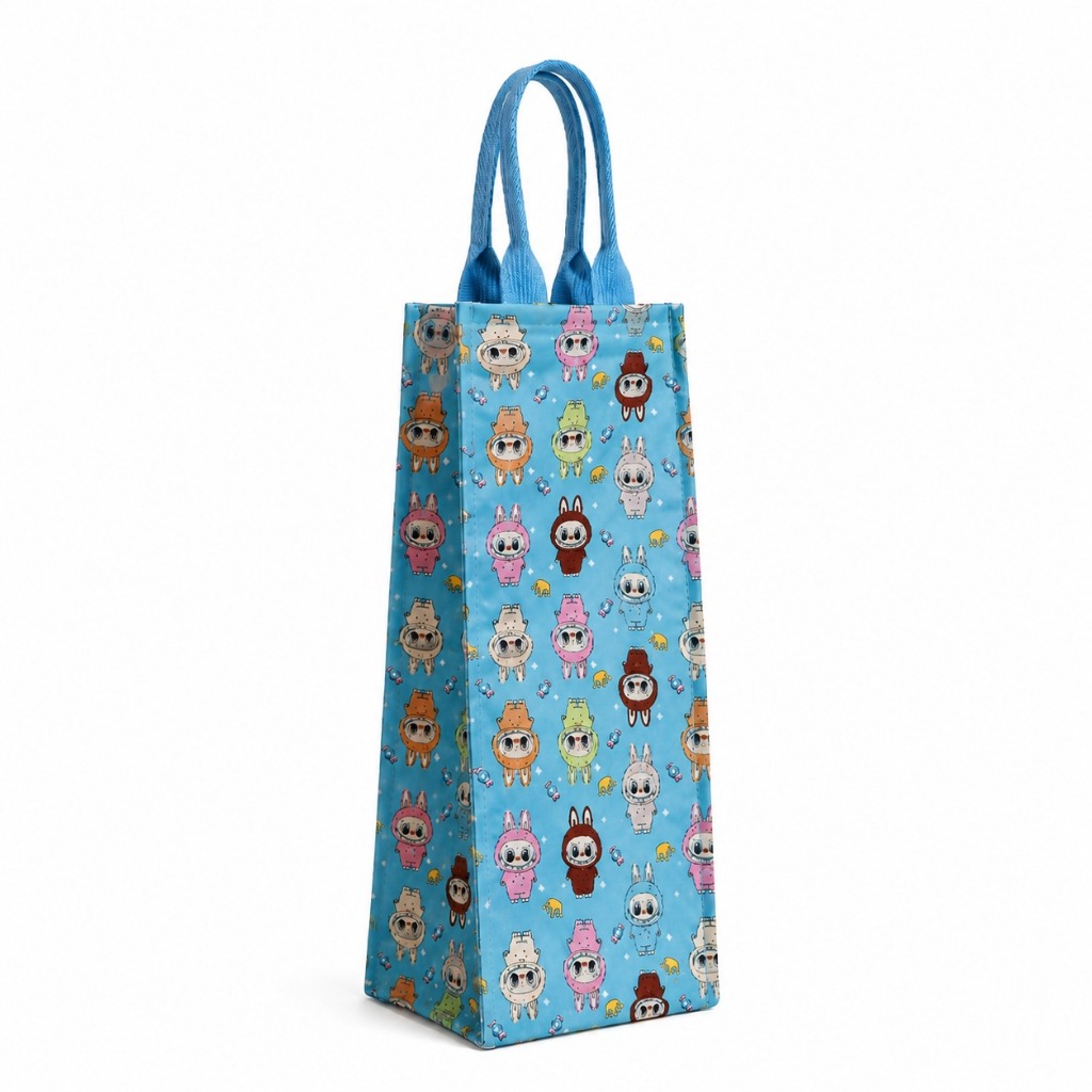 Tas botol 1 liter dan 2 liter, tas tumber karakter lucu, tas botol souvenir, goodiebag, giftbag, tas