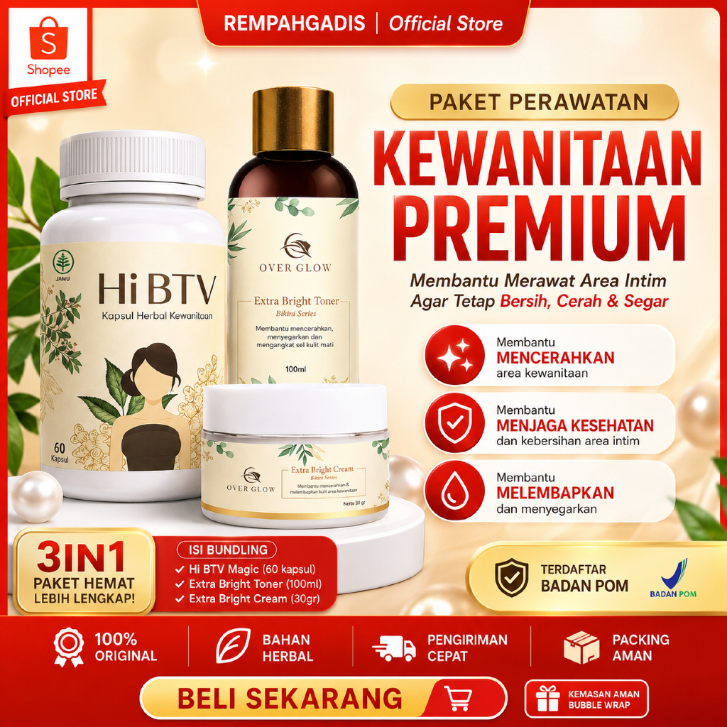 [ PAKET COMBO CERAH ] HI BTV MAGIC & CREAM TONER BIKINI