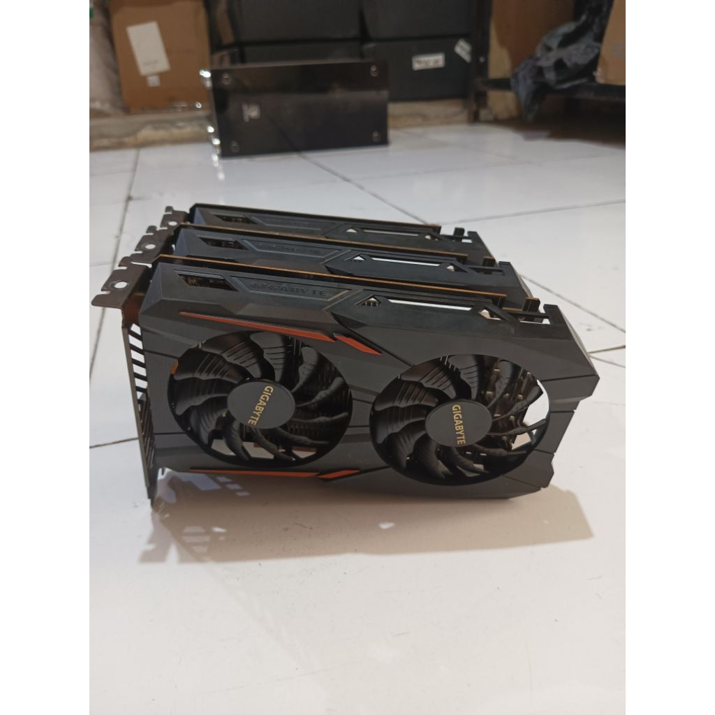 VGA Gigabyte GTX 1050 Ti 4GB OC Dual Fan No Pin Power Bekas Gaming Original Siap Pakai Hemat Listrik