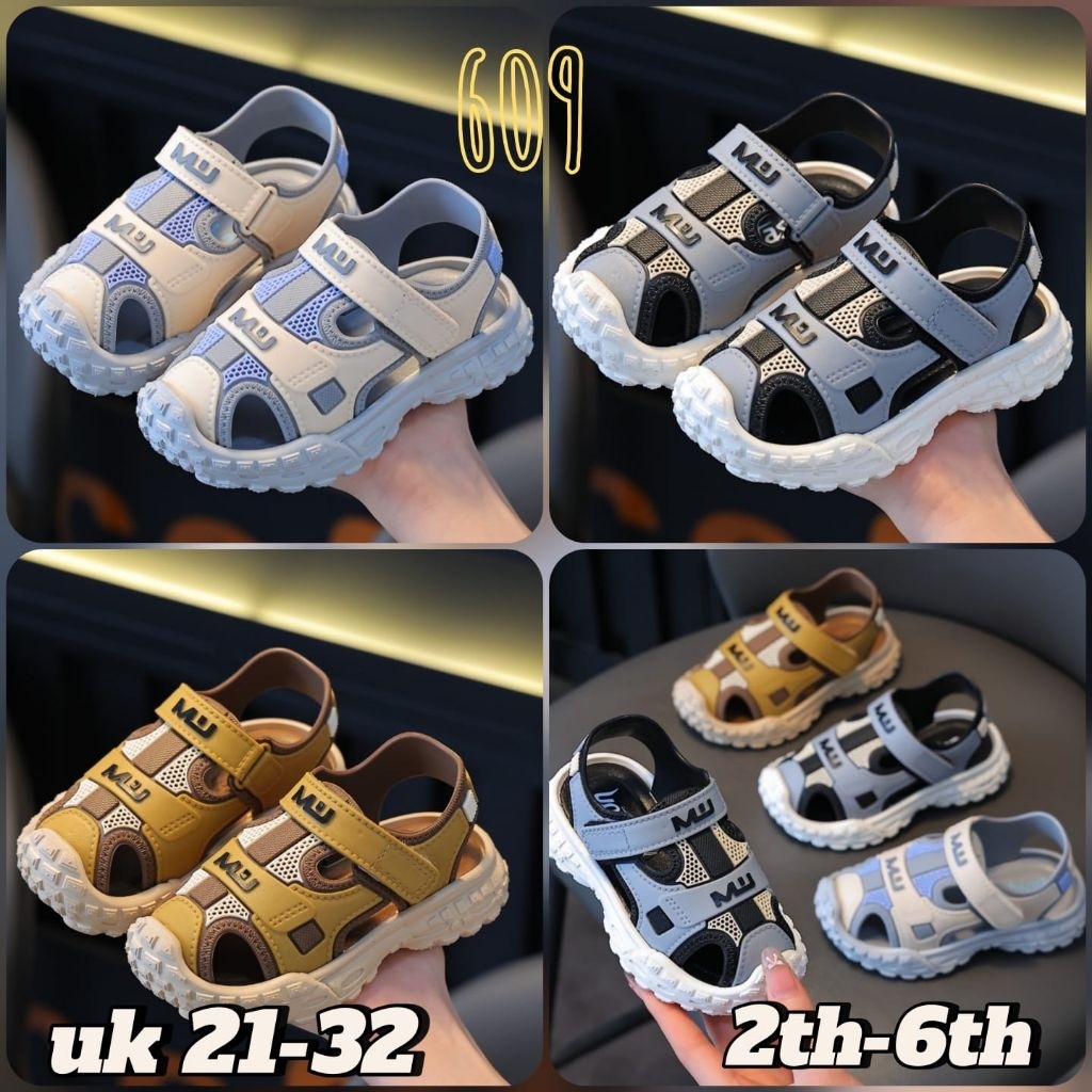 Sandal Karet Jelly Anak Laki-Laki Sandal Tali Belakang Terbaru - FLD609+1