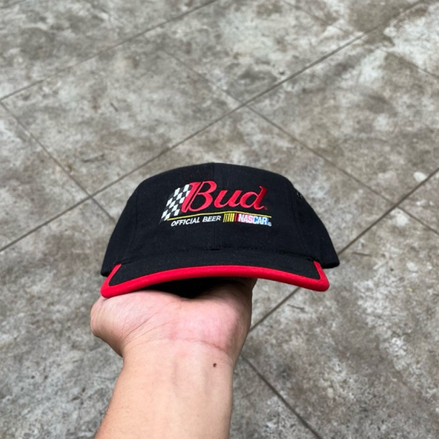Budweiser The Official 8eer of NASCAR Black Strapback Cap
