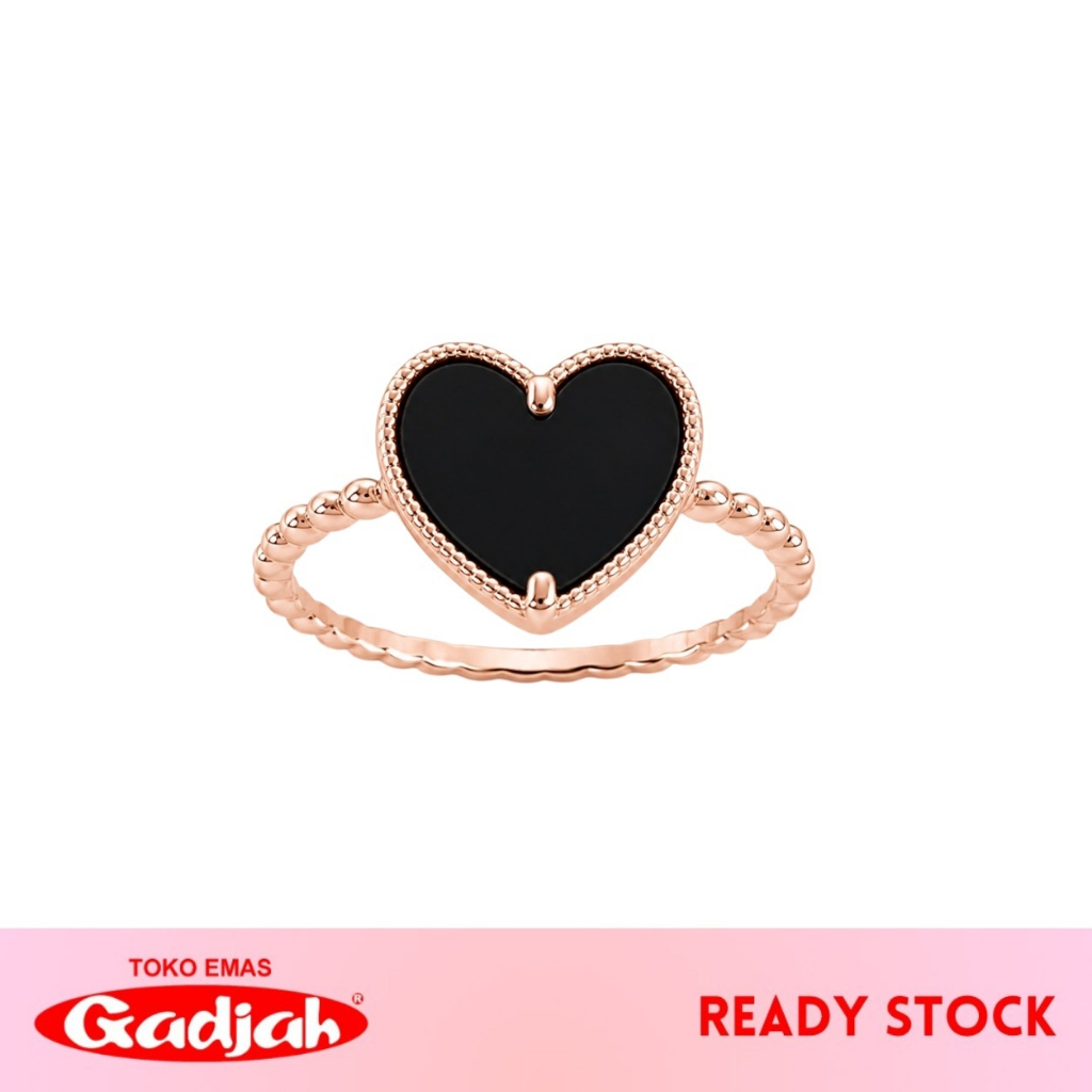 Cincin Emas Dewian Alhambra Black Love - Toko Emas Gadjah