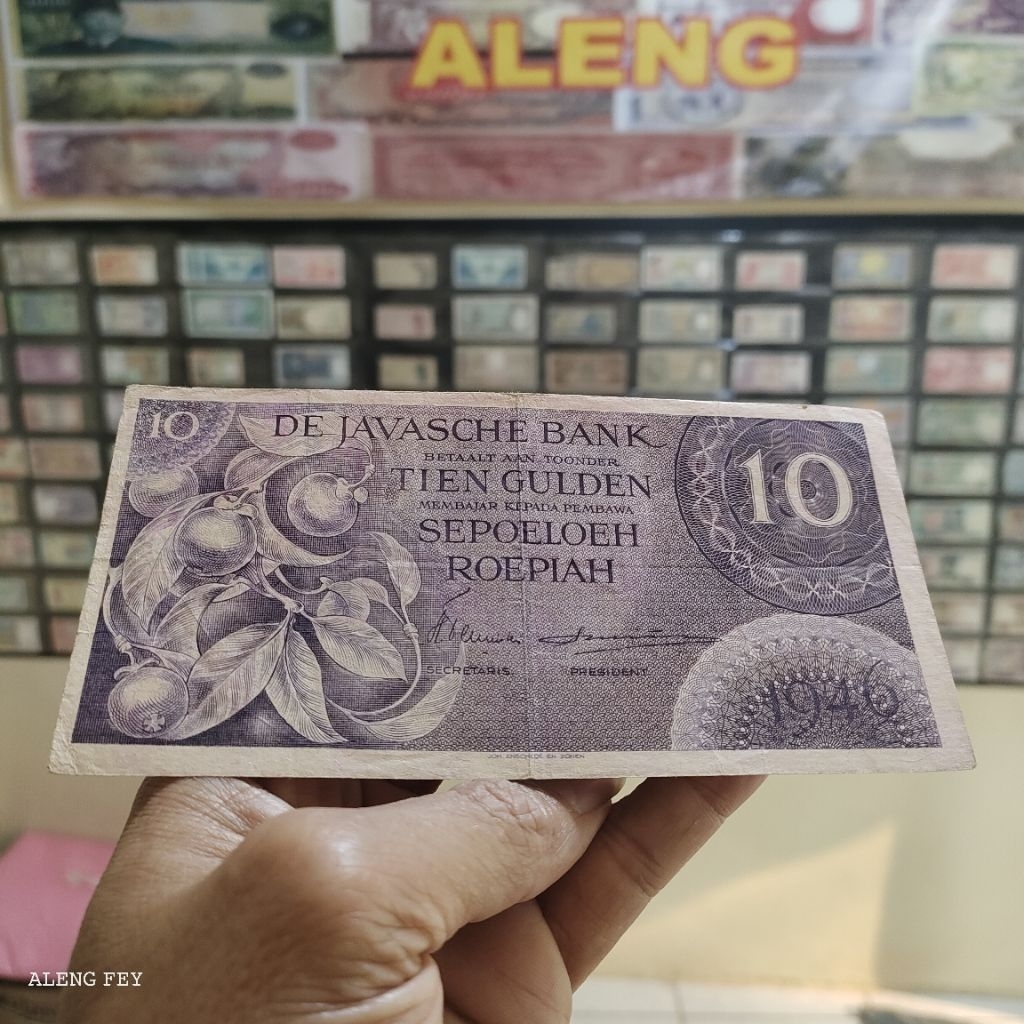 uang kuno Seri Federal 10 Rupiah 1946
