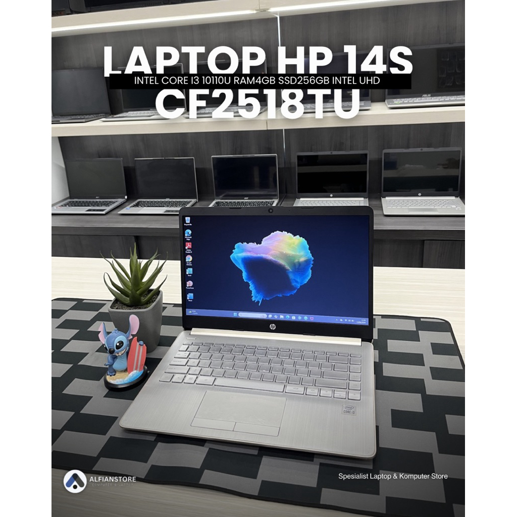 LAPTOP HP 14S CF2518TU INTEL CORE I3 10110U RAM4GB SSD256GB