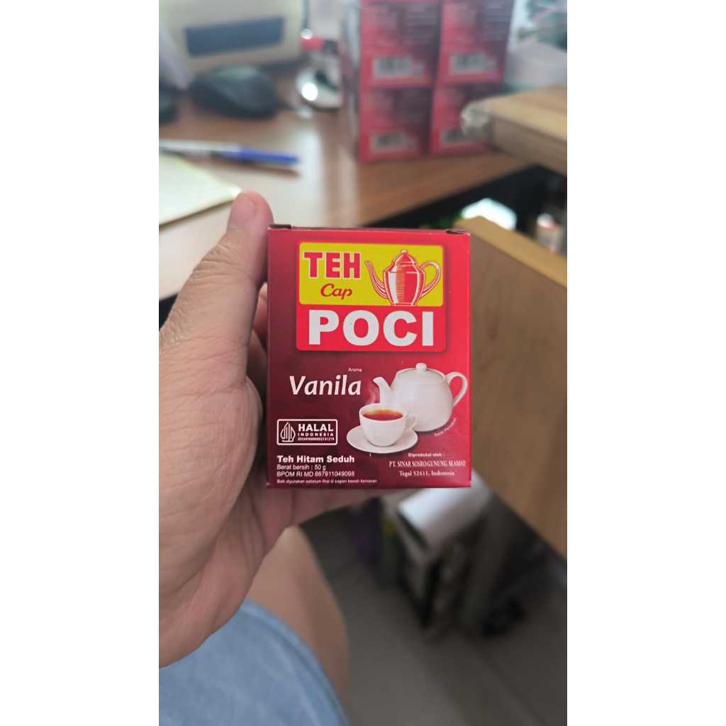 Teh Poci Bubuk 50 Gram Teh Poci Hitam Awur Rasa Vanila