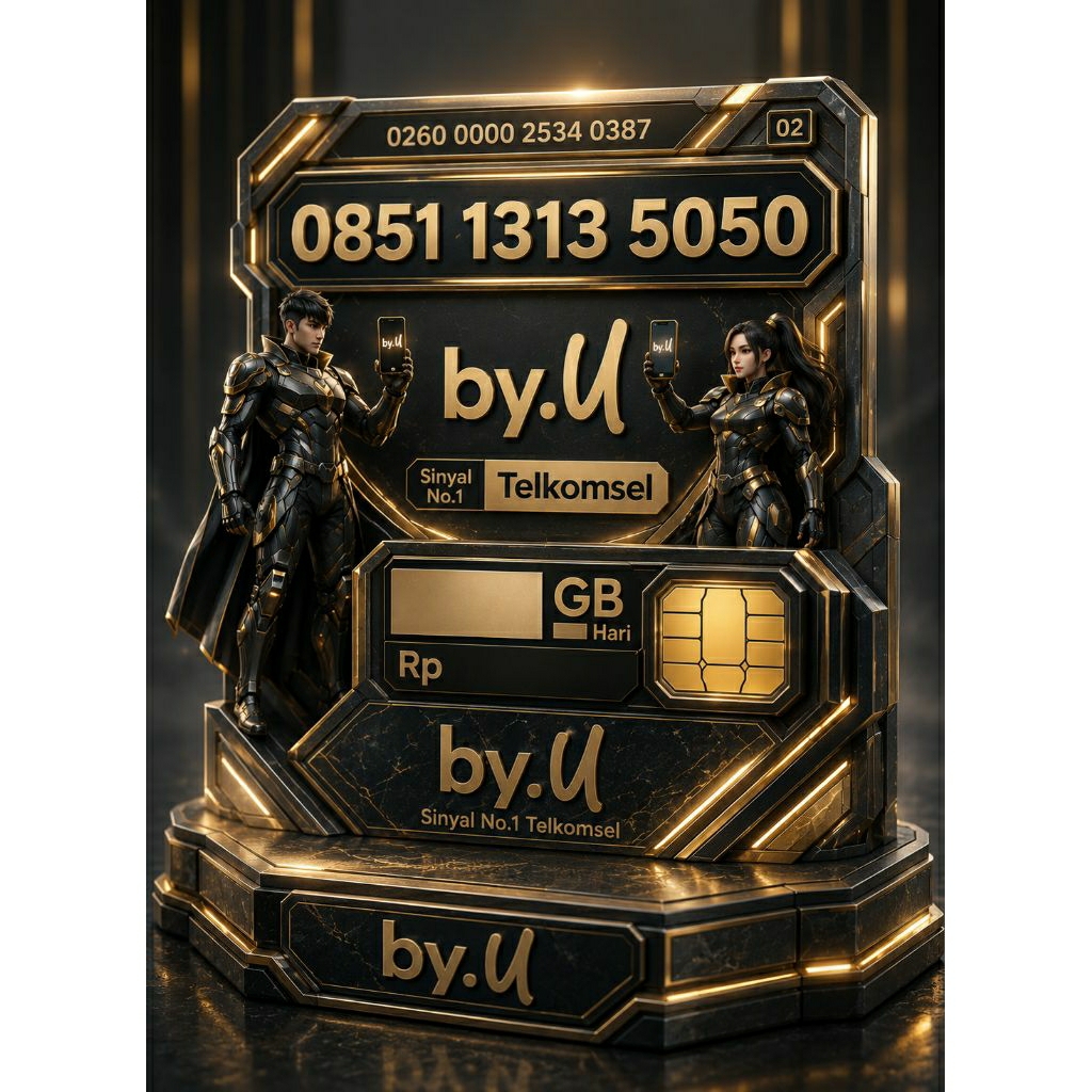 PERDANA TELKOMSEL BYU NOMOR SPESIAL NOMOR CANTIK ABAB CDCD 1313 5050 5115