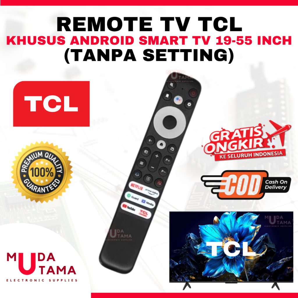 Remote ANDROID SMART TV TCL 19-55 Inch - Remote TV SMART TCL - Remote TV ANDROID TCL - Remot TV SMAR