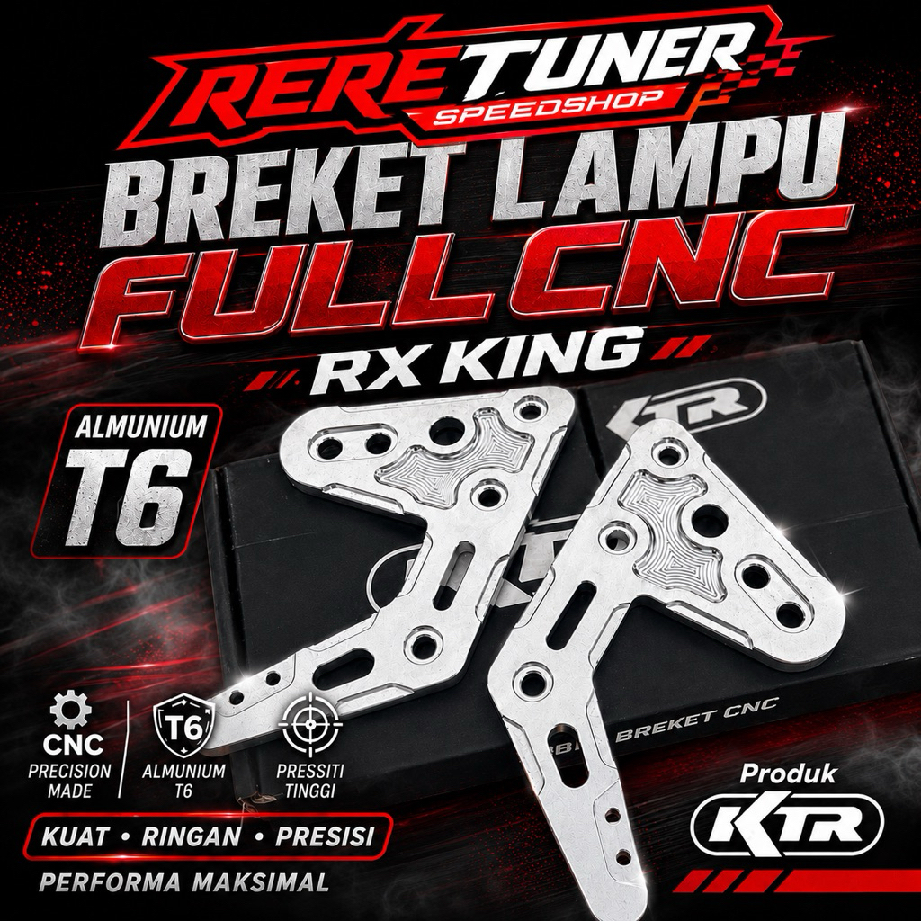 DUDUKAN LAMPU RX KING KTR CNC PANGKON LAMPU KTR RX KING BREKET LAMPU RXKING CNC DUDUKAN LAMPU CNC RX