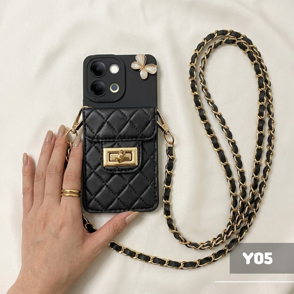 [Kupu] Case Dompet Tali Vivo Y05 | Case Vivo Y05 | Kesing Vivo Y05 | Pelindung Hp | Softcase Vivo Y0