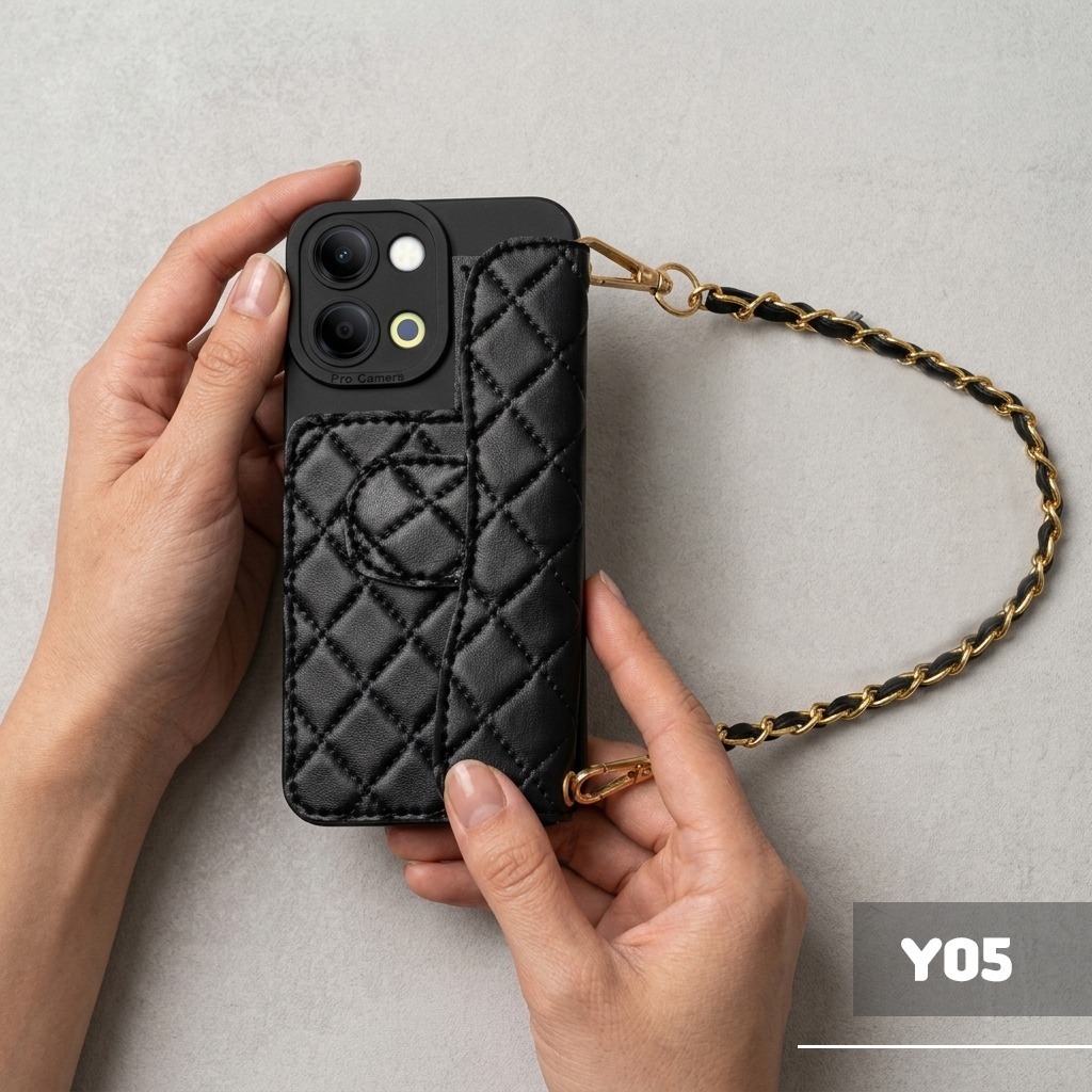 [PRE] Case Dompet Tali Vivo Y05 | Case Vivo Y05 | Kesing Vivo Y05 | Pelindung Hp | Softcase Vivo Y05