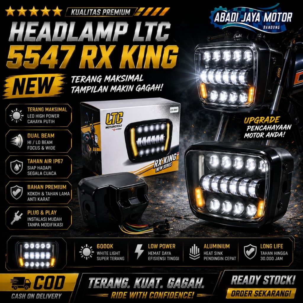 Headlamp LED Lamp Lampu Depan Motor RX KING NEW LTC 5547