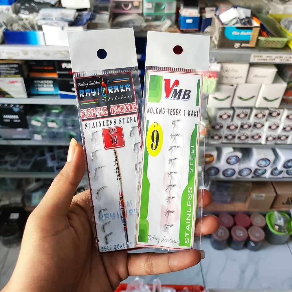 Kolong Ring Tegek Kawat Stainless Steel Anti Karat isi 9 dan 14pcs - Cincin Tegek Ikan Wader - Mamar