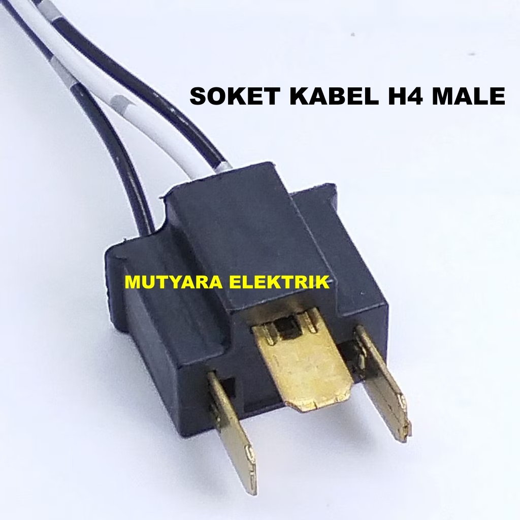 Soket Lampu H4 Male Female Soket H4 Male Female Socket H4 / Soket Seal Beam HeadLamp Led Bulb H4