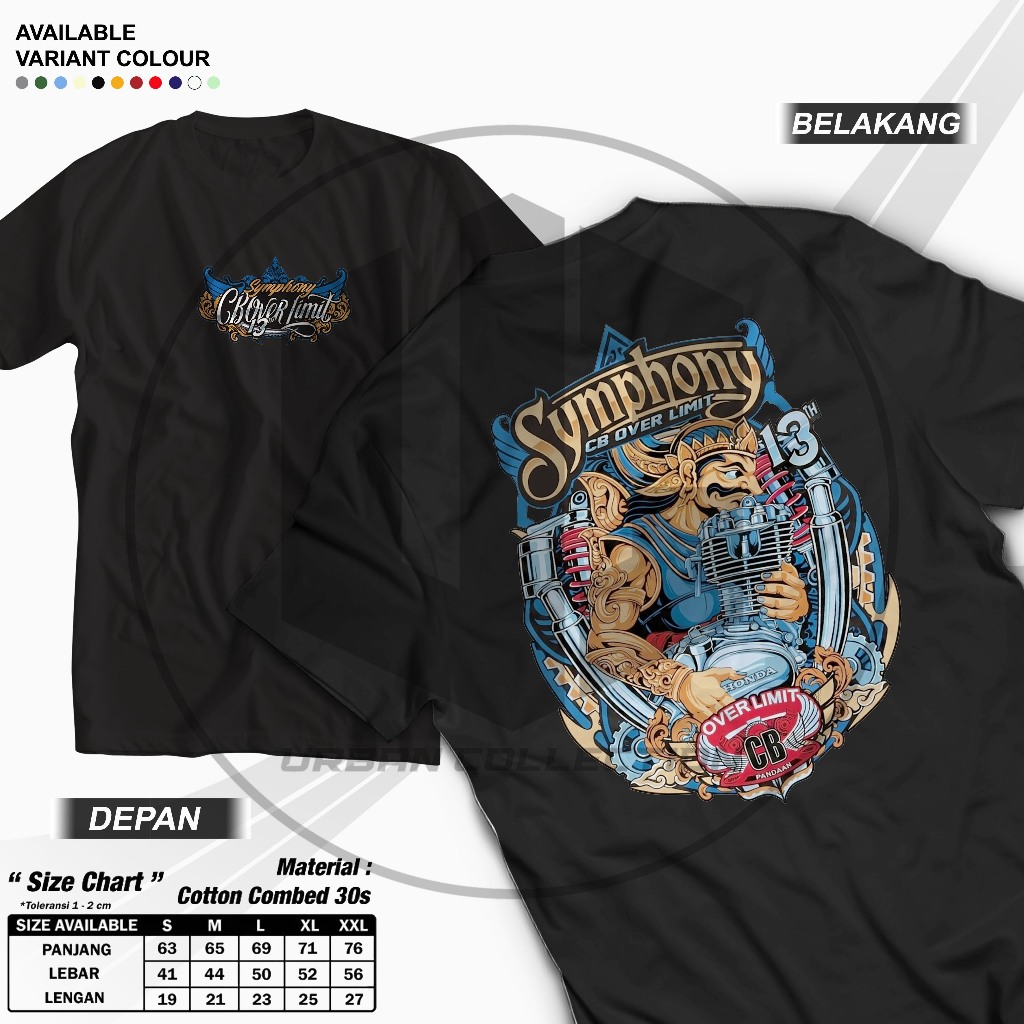 V413 kaos acara symphony cb over limit pandaan 13 tahun