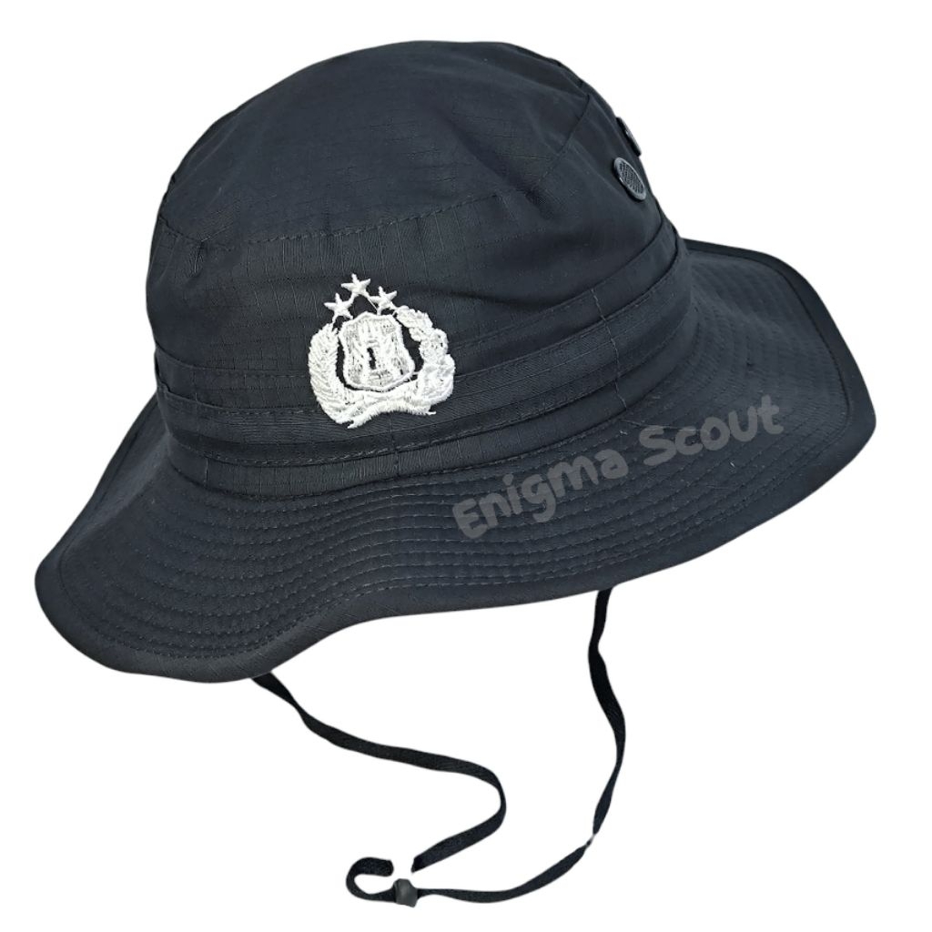 TERBARU | Topi Rimba Bordir Polri Full kawat | Topi Rimba Velbet| Topi Rimba Velcro