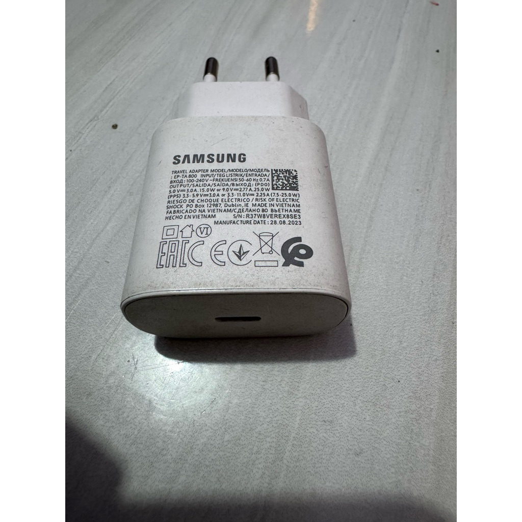 kepala charger samsung ori second