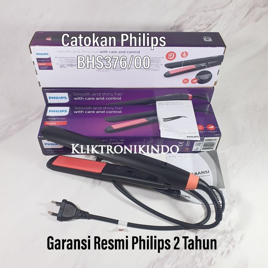 Catokan Philips BHS376 Straightcare Philips BHS376/00 Pelurus Philips BHS376 Hair Straighner Philips