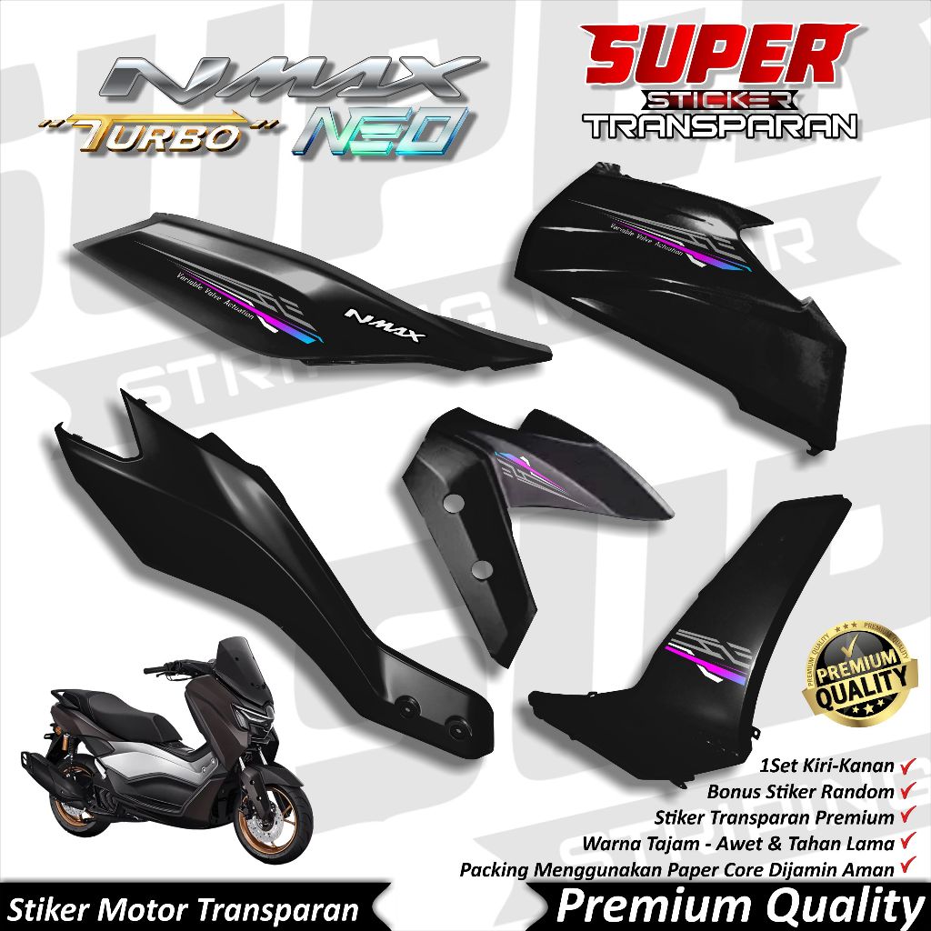 Stiker Nmax Neo Transparan keren Striping Nmax Stiker Transparan UV Nmax Turbo Striping Nmax Turbo/N