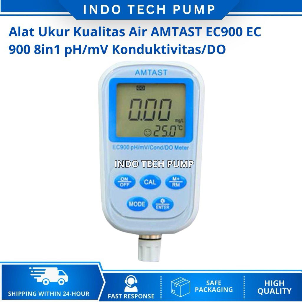 Alat Ukur Kualitas Air AMTAST EC900 EC 900 8in1 pH/mV Konduktivitas/DO