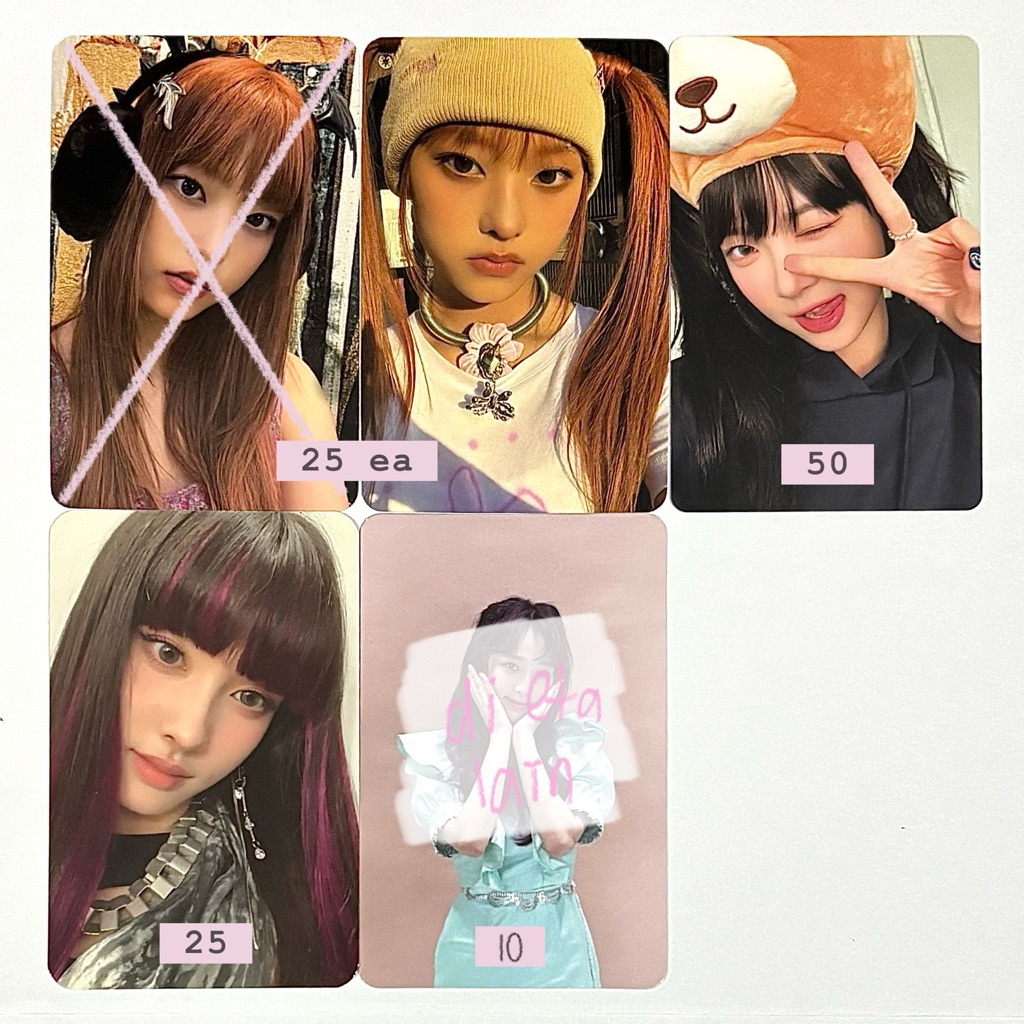 [BACA DESC] wts photocard newjeans njs njz mhdhh friends haerin omg weverse b pigtails lesserafim eu