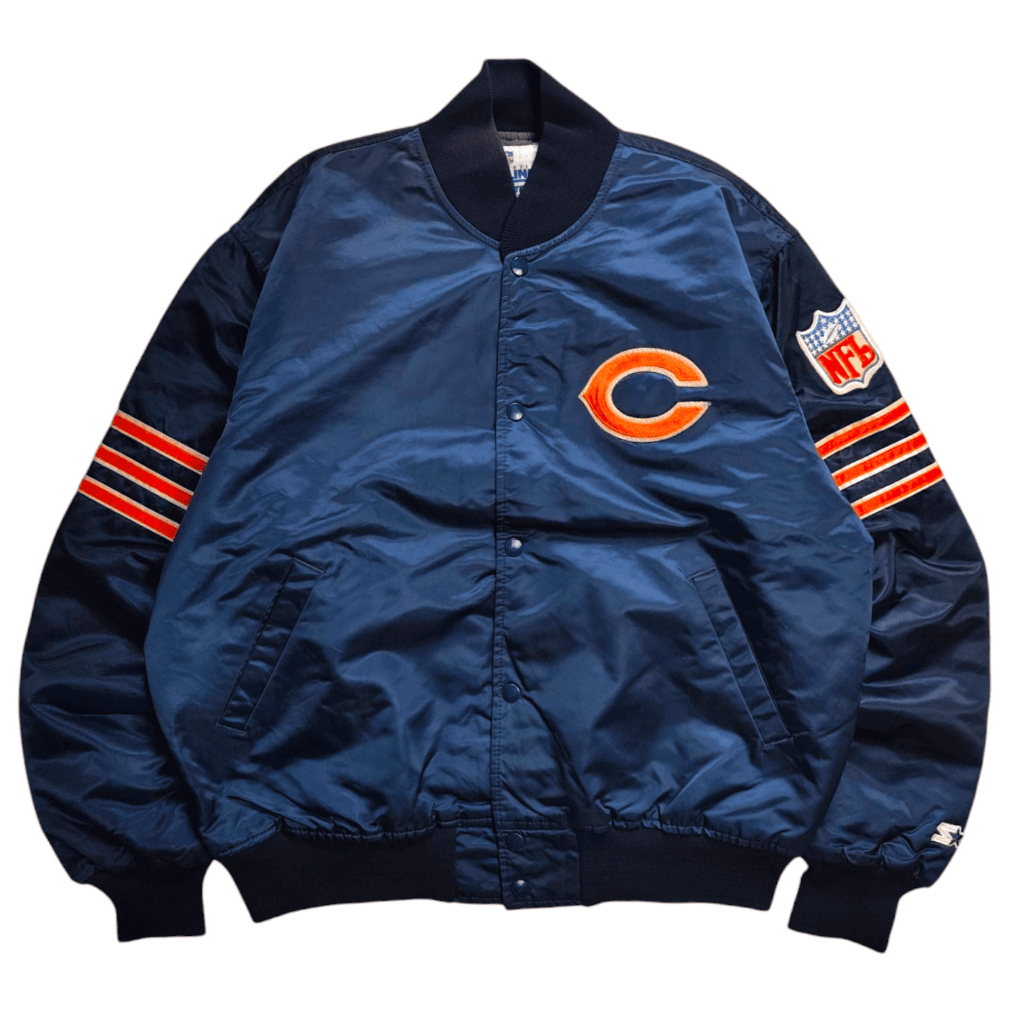 Vintage 80s Starter NFL Chicago Bears Satin Varsity Jacket