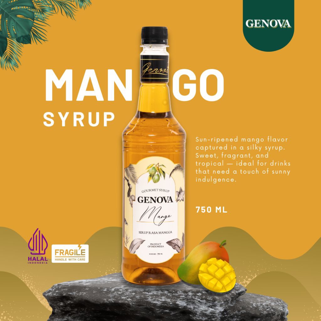 Genova syrup mango 750ml - Sirup genova rasa mango