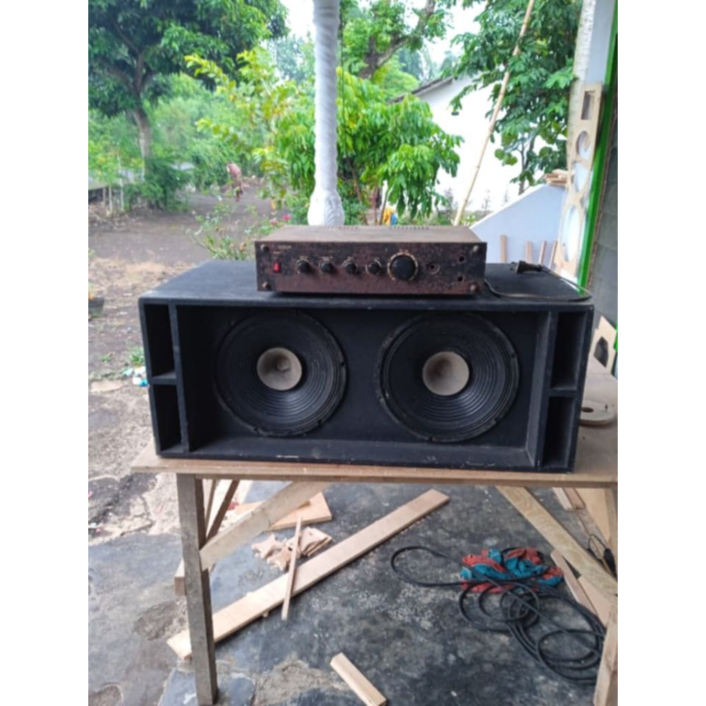 box plus speaker 12 inch plus power bekas