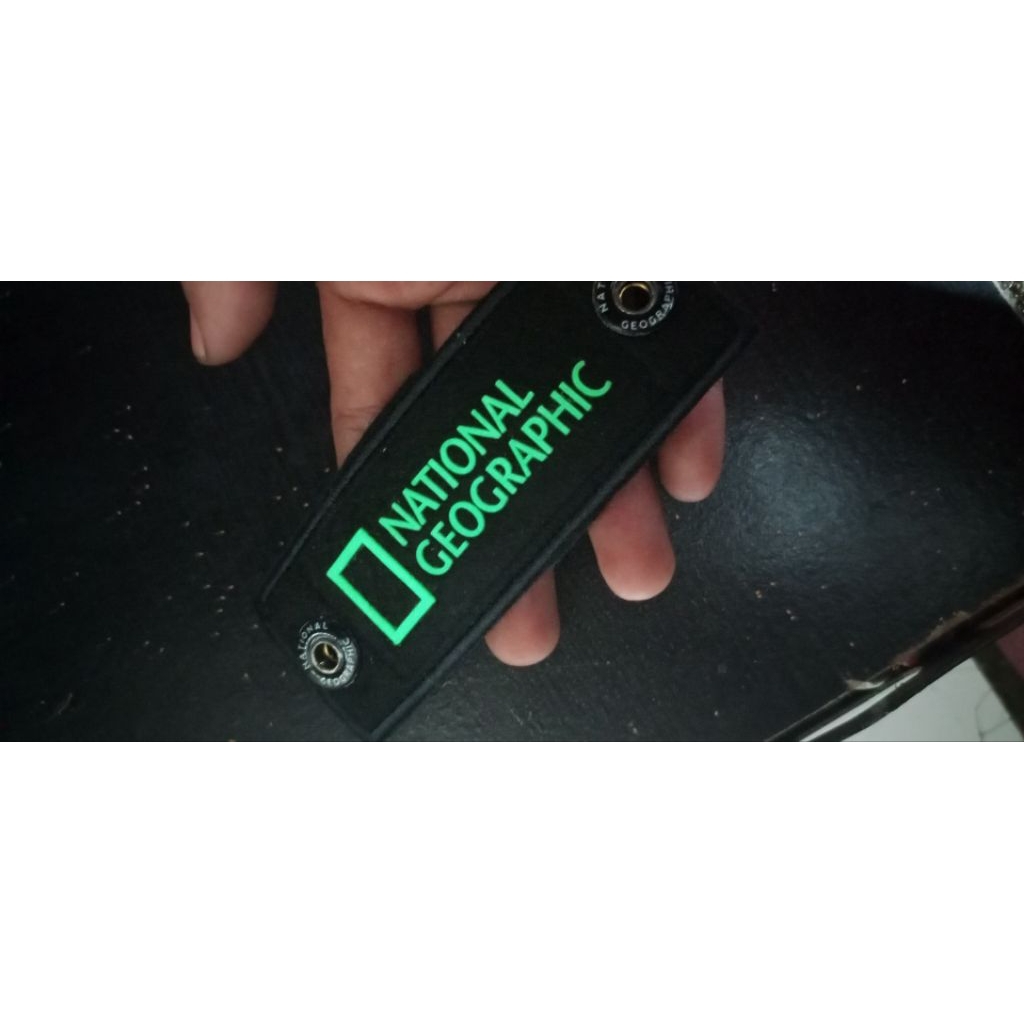 patch costum natgeo glow in the dark rubber timbul