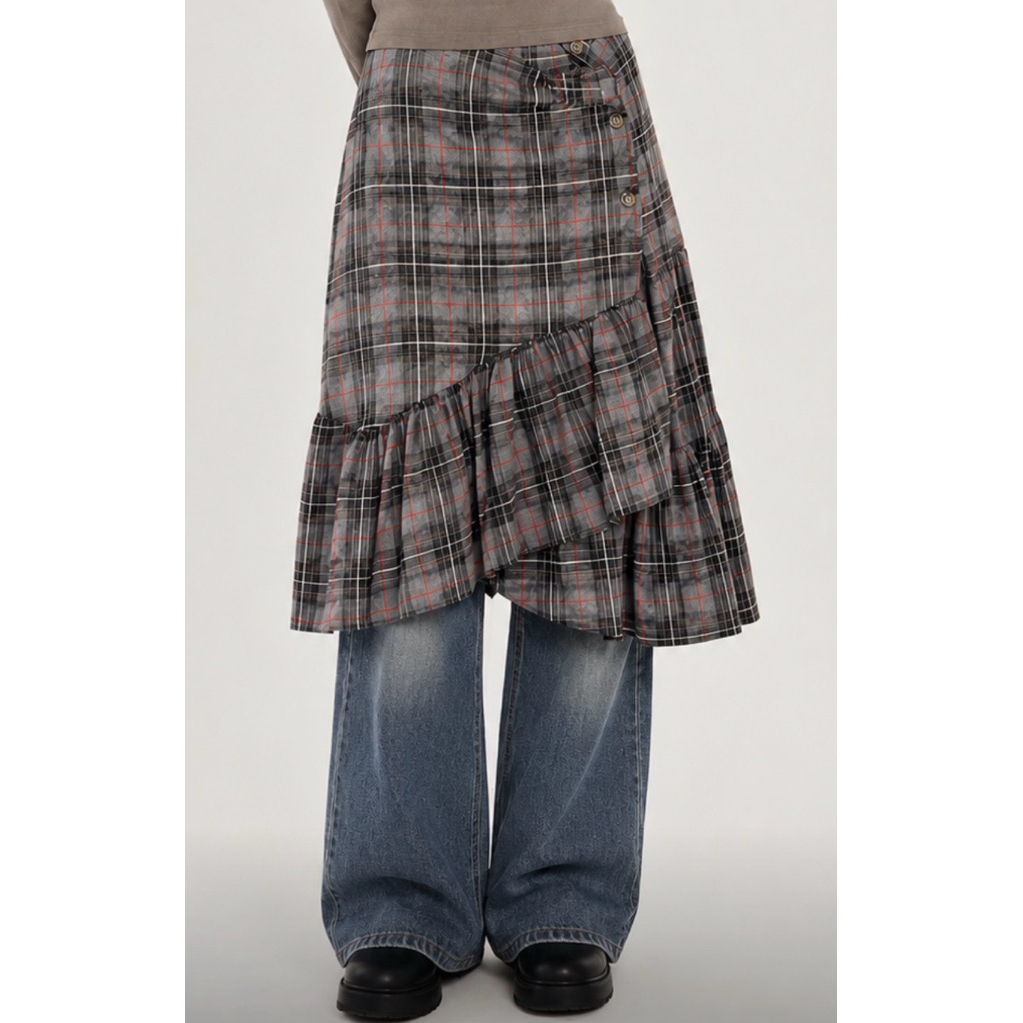 y2k skirt, tartan skirt, rok pl