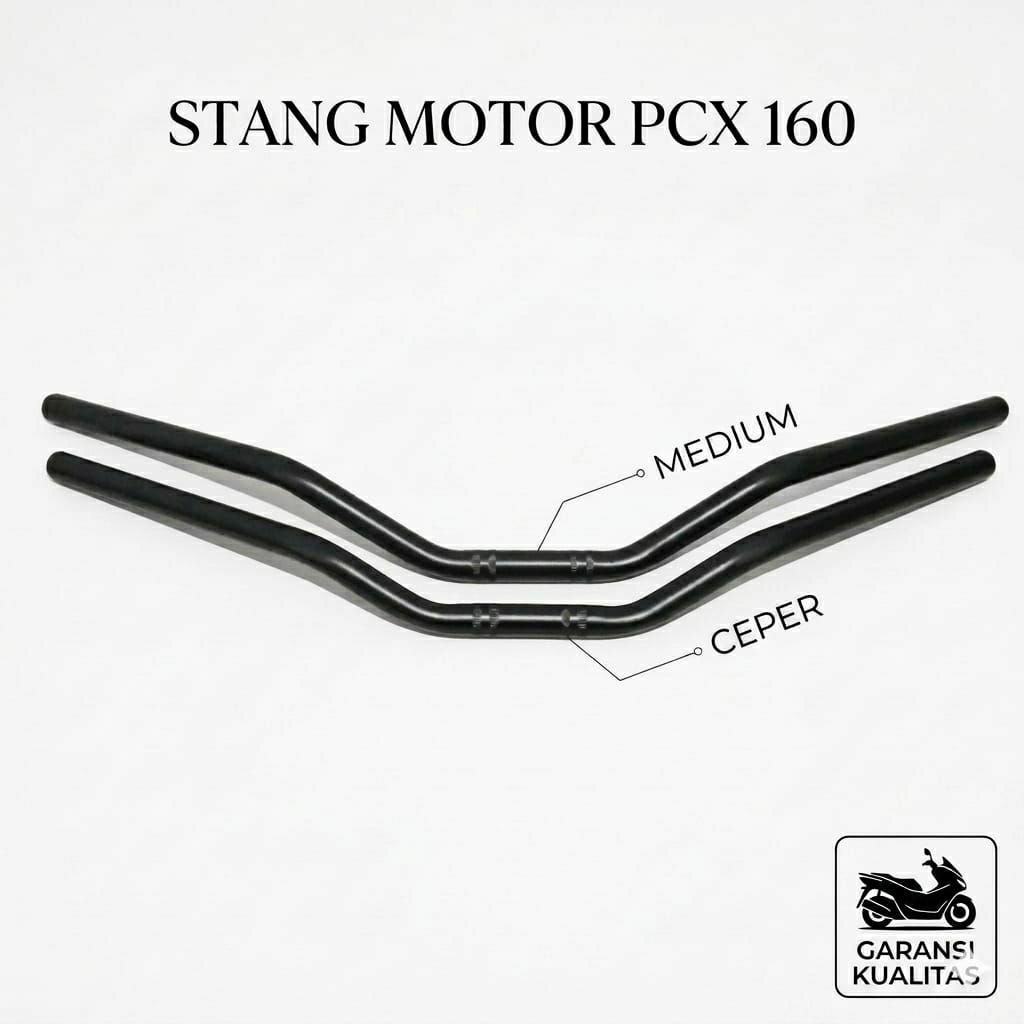 Stang stir Custom PCX 160 150 Jet2wheel  Black Coating - Varian Ceper Medium Sudah Kartel
