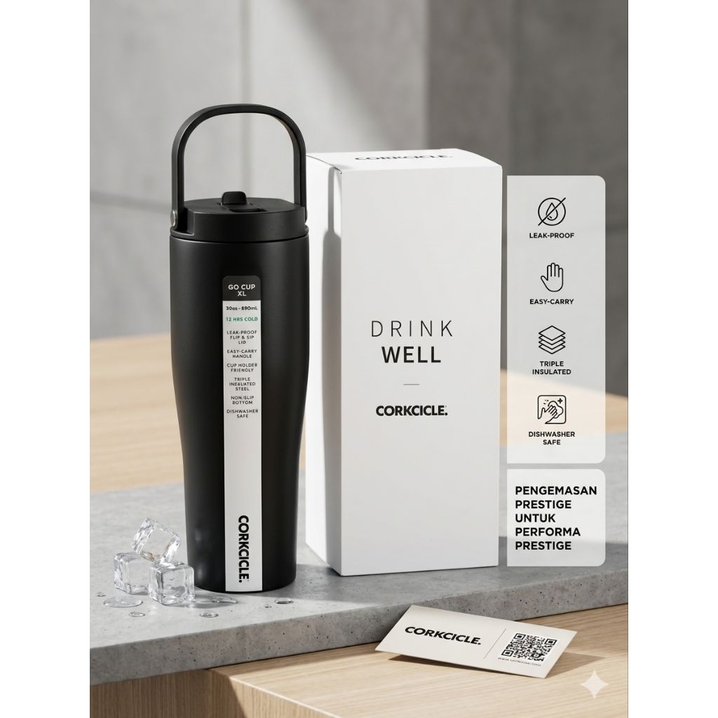 ORI Corkcicle Go Cup Black