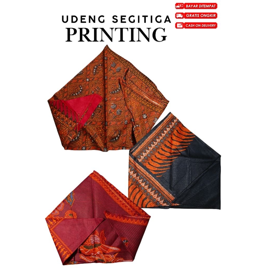 iket kepala segitiga | udeng segitiga | udeng | udeng printing‎